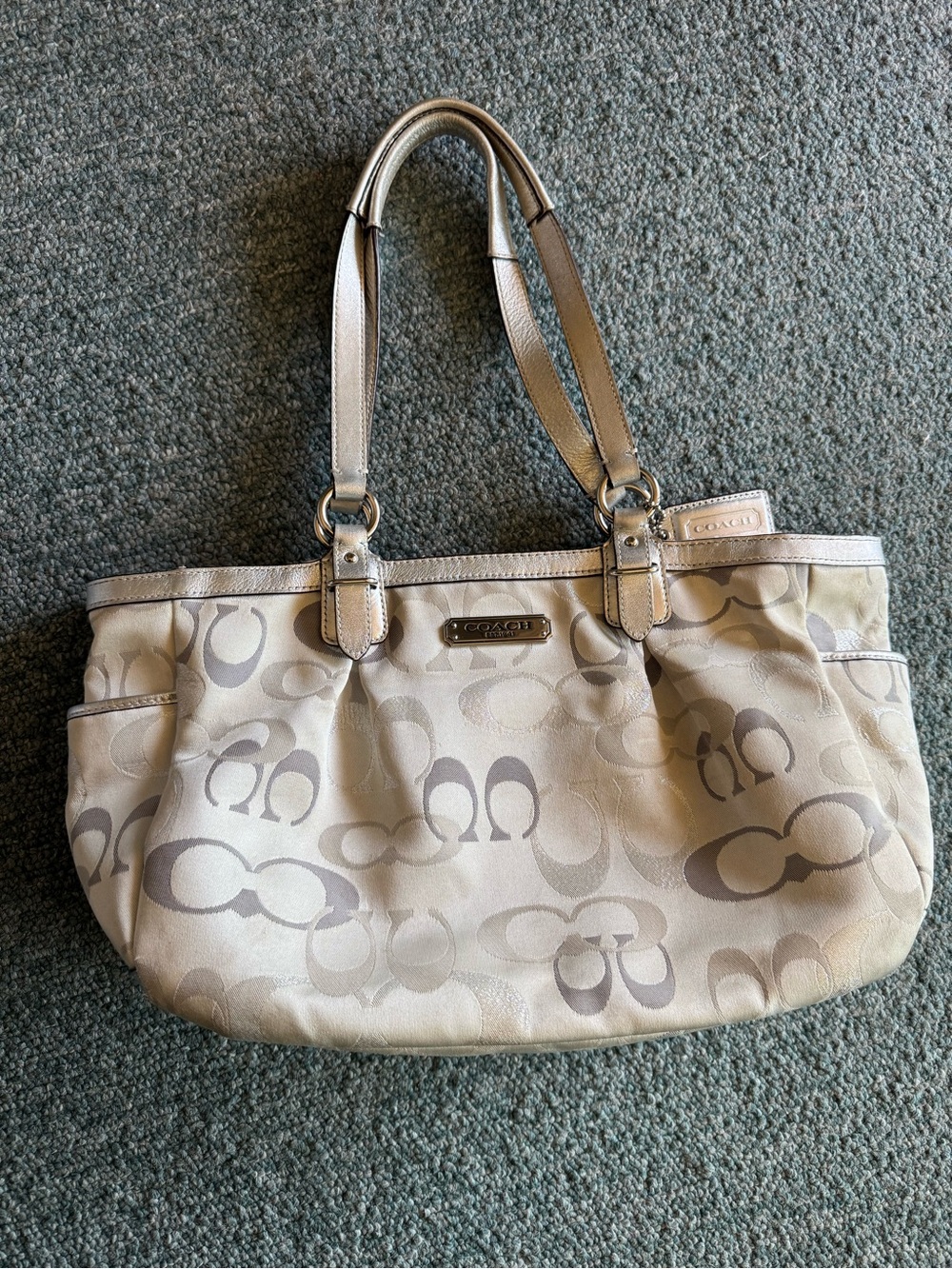 Coach Silver Y2K Signature Tote Bag